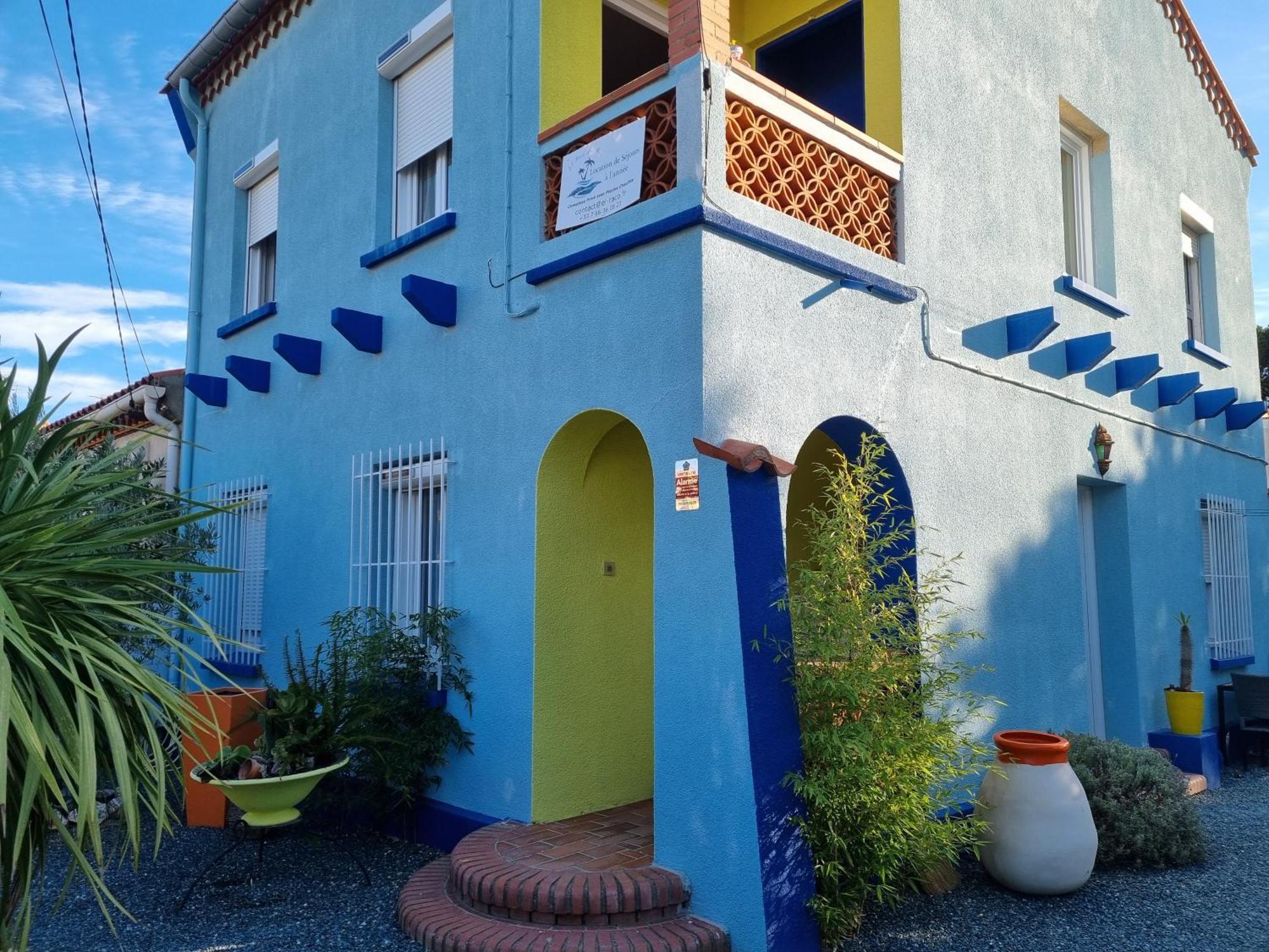 Le Pavillon Bleu, Maison A 50M De La Mer, Piscine, Jaccuzzi Villa Argeles-sur-Mer Exterior photo